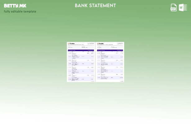 Модерен стил Шаблон за страници за извод на сметката Hong Kong Airwallex Limit 1